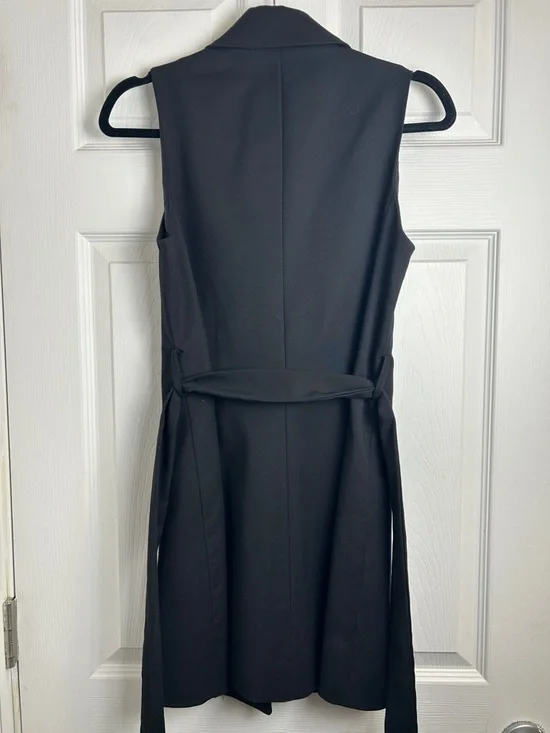 Zara Sleeveless Double-Breasted Black Dress with Gold Buttons - Picture 4 of 6
